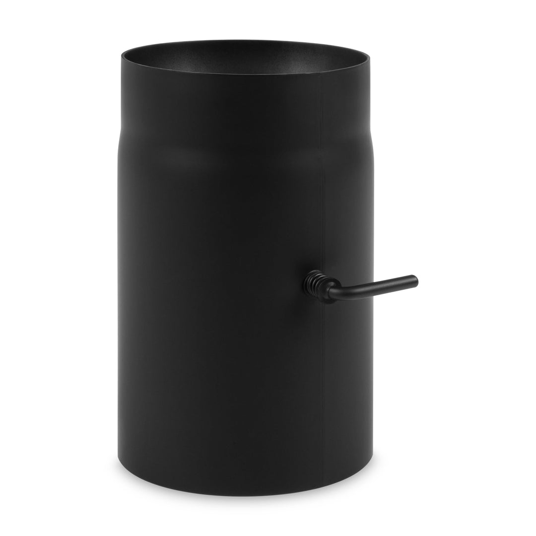 Ø 150 mm - Ofenrohr 25 cm mit Drosselklappe Schwarz Ofenrohr 25 cm mit Drosselklappe Ø 150 mm Schwar