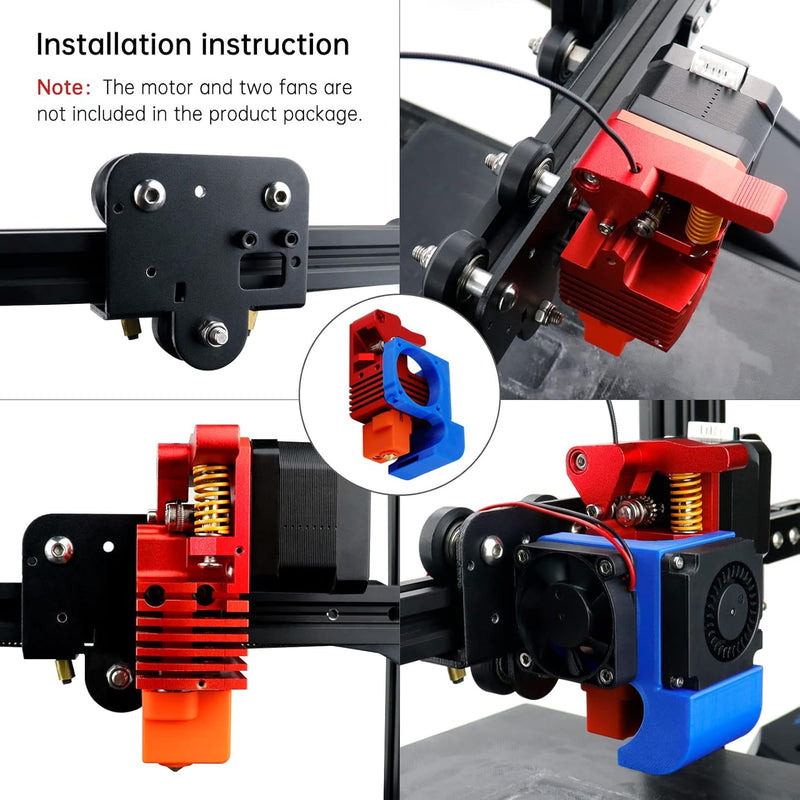 Upgrade Volcano Bimetal Heatbreak High Speed Ender 3 Direct Drive Extruder Dual gehärteter Stahl Gea