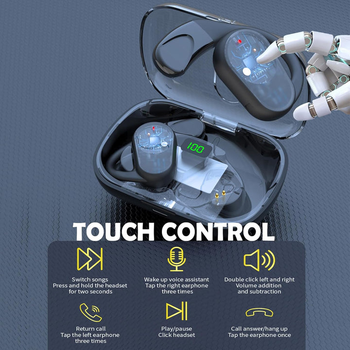 Open Ear Kopfhörer Bluetooth kabellos Sport mit Ohrbügel Luftleitung Knochenschall Kopfhörer drahtlo