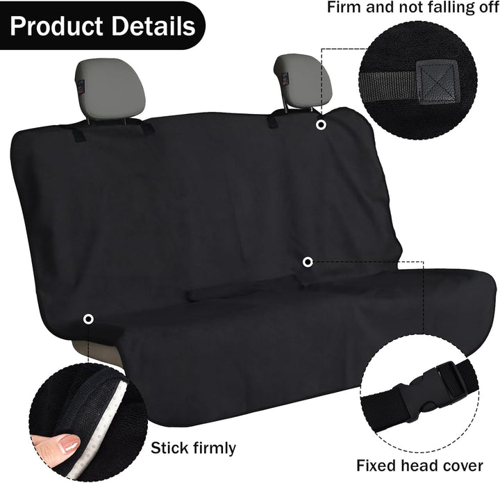 Naapesi Sitzschoner für Autositze, Autositzbezüge Universal Polyester, Schwarz Autositzbezüge Vorder