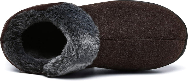 Mishansha Herren Winter Warme Hausschuhe Memory Foam Plüsch Pantoffeln,Gr.39-48 Kaffee 39 EU, Kaffee