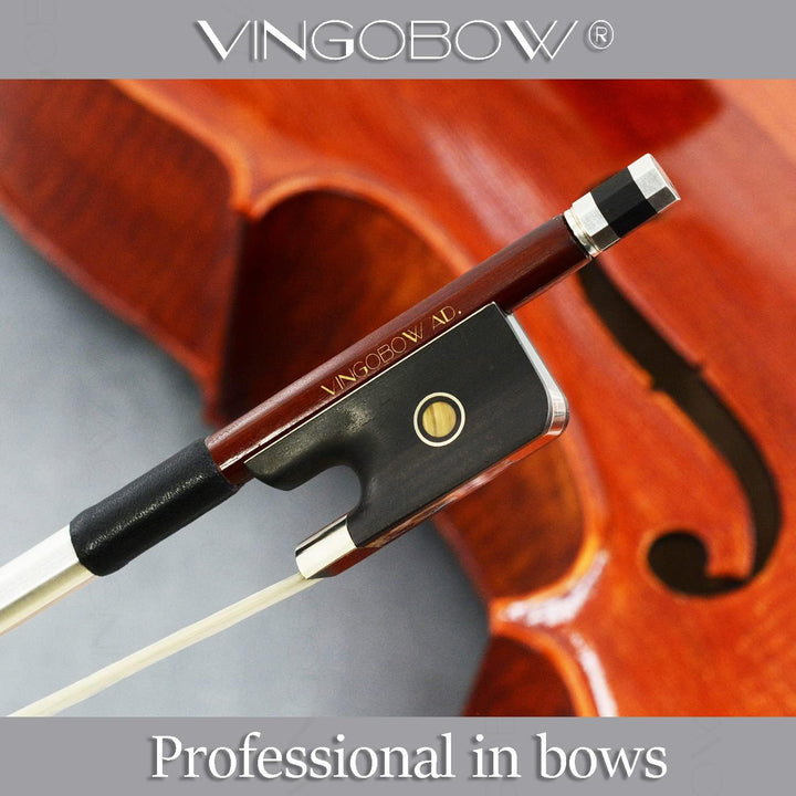 VINGOBOW Brazilwood Cello Bogen Cellobogen Pernambuco Leistung Natürlich Mongolisches Rosshaar 1/4 G