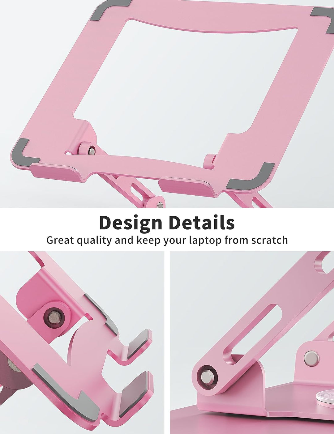 SOUNDANCE Laptopständer mit 360° drehbarer Basis, Ergonomische Computererhöhung für Schreibtisch, Ei