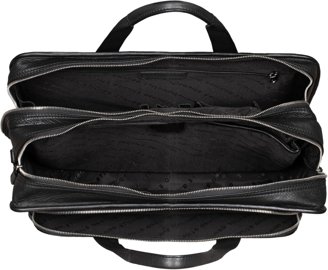 STILORD 'Yves' Aktentasche Herren Leder Arbeitstasche Dokumententasche 15,6 Zoll Laptoptasche Busine