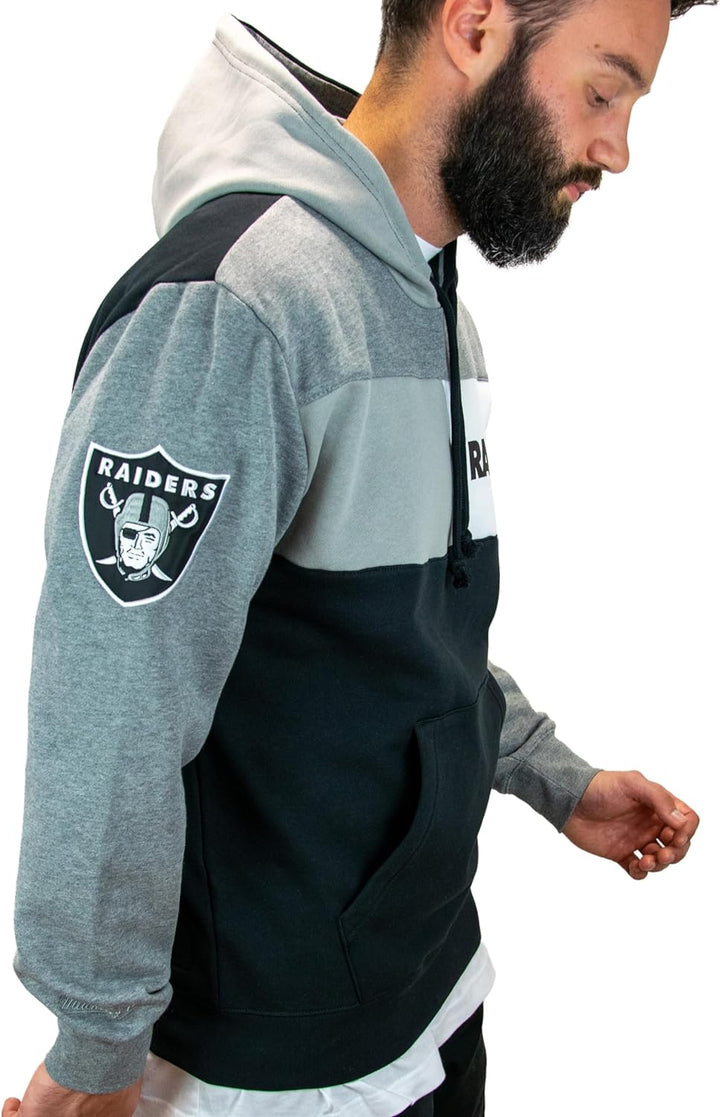 Mitchell & Ness NFL Color Blocked Fleece Hoodie S Oakland Raiders, S Oakland Raiders