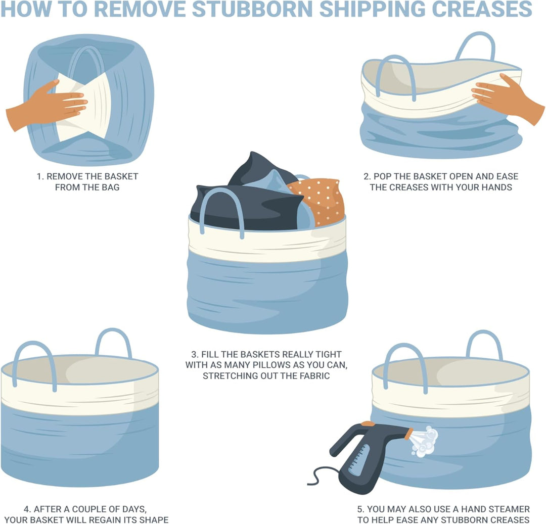 OrganiHaus Korb Geflochten Rund, Wäschekorb Geflochten, Korb Aufbewahrung Gross, Aufbewahrungskorb K