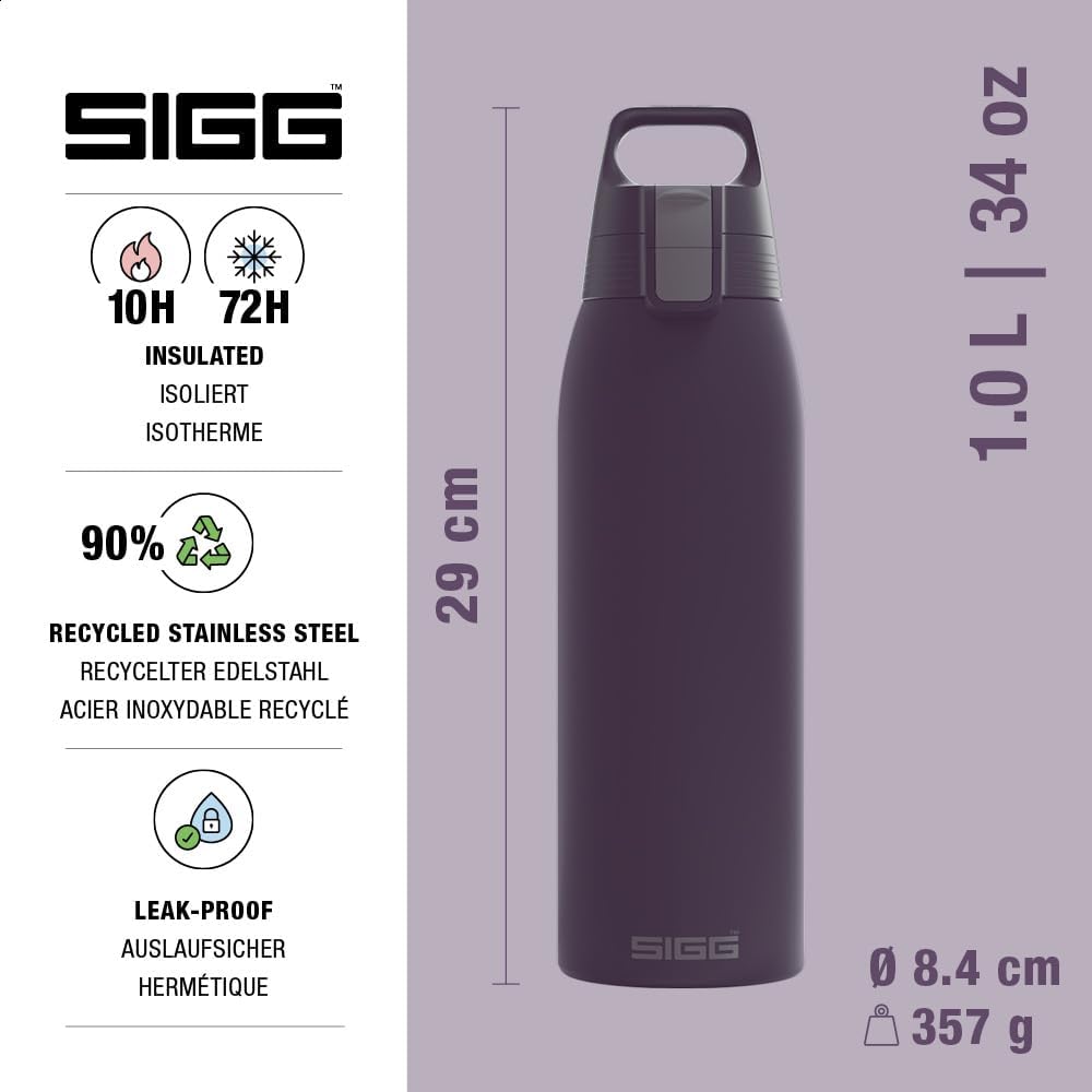 SIGG - Isolierte Trinkflasche - Thermosflasche Shield Therm One Nocturne kohlensäurehaltige Getränke