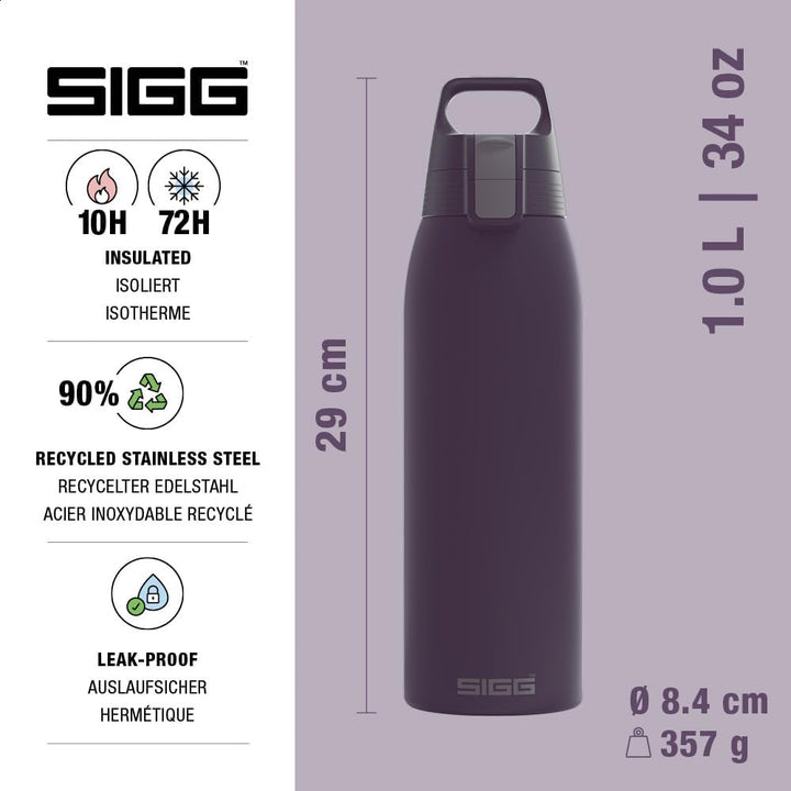 SIGG - Isolierte Trinkflasche - Thermosflasche Shield Therm One Nocturne kohlensäurehaltige Getränke