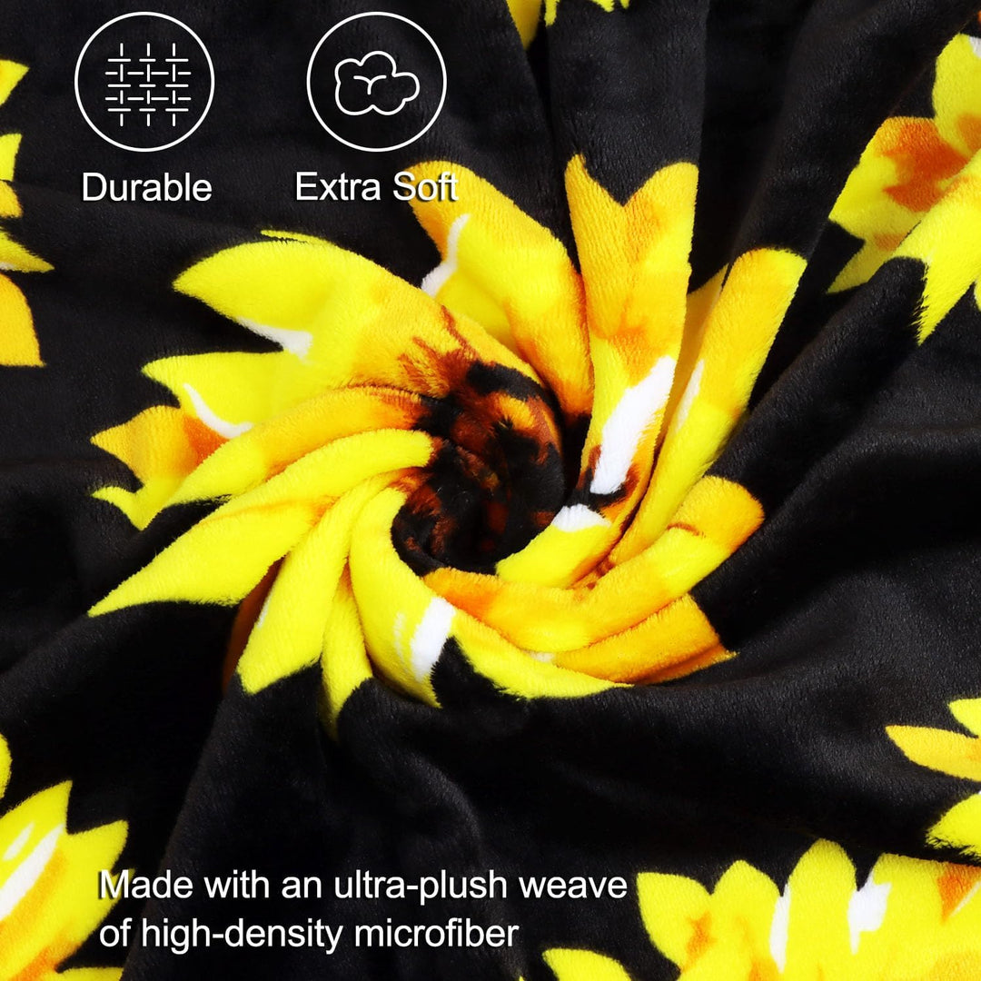 YISUMEI Sonnenblumen Kuscheldecke Sonnenblume Decke Weich und Warm Geschenke für Frauen,150 x 200 cm