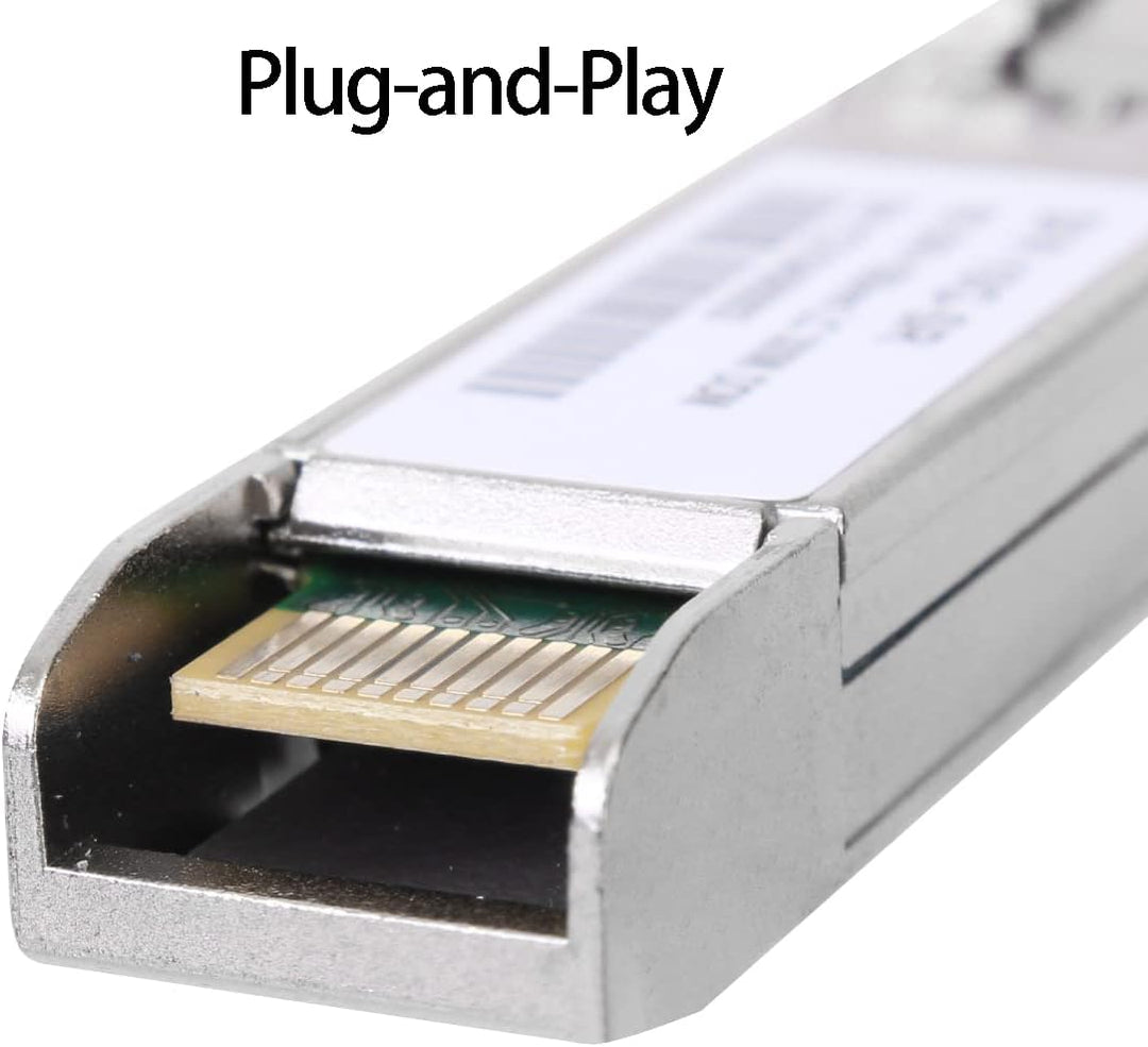 4 Stück 10G Sfp LC MMF300m 10GBase-SR SFP+ Transceiver, 10G 850nm MMF, bis zu 300 Meter, Kompatibel
