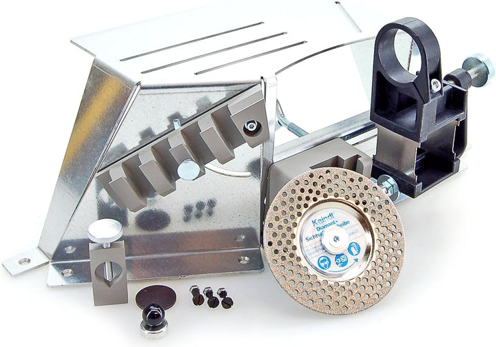 Kaindl Schärfstation KSS mit Diamant-Schleifscheibe mit Kerbe