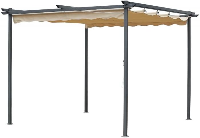 Grindi - Garten Pergola Pavillon Terrassendach - Milos I 3x3m - wasserdichtes & stabiles Sonnenschut