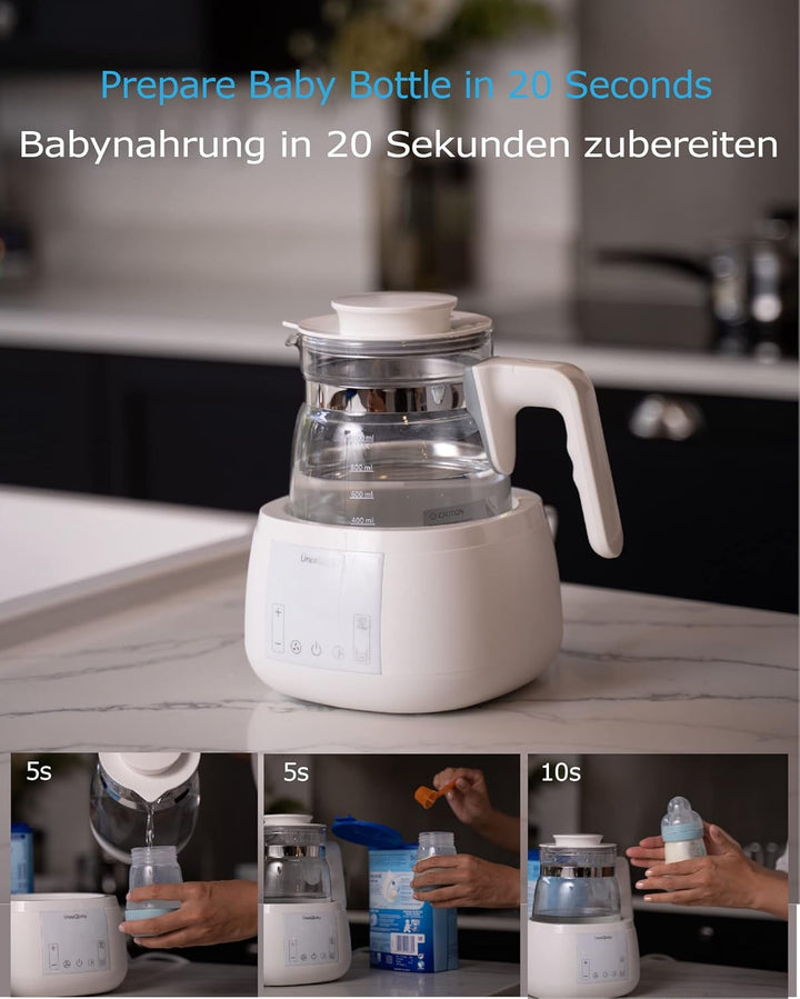 ÜneeQbaby - mit Nachtlicht, Babynahrung Wasserkocher für Milchfutter,