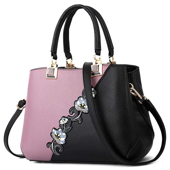 DIRRONA Damen Handtasche Mode Blumenmuster Schulterbeutel Grosse Kapazität Umhängetasche Casual Reis