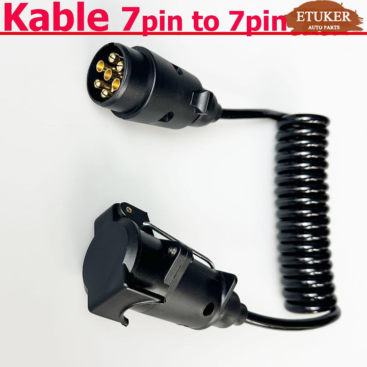 12V Max.2M 7 auf 7 Anhänger Verlängerungskabel 7 Polig Adapter Spiralkabel 2M Adapter Spiralkabel 7