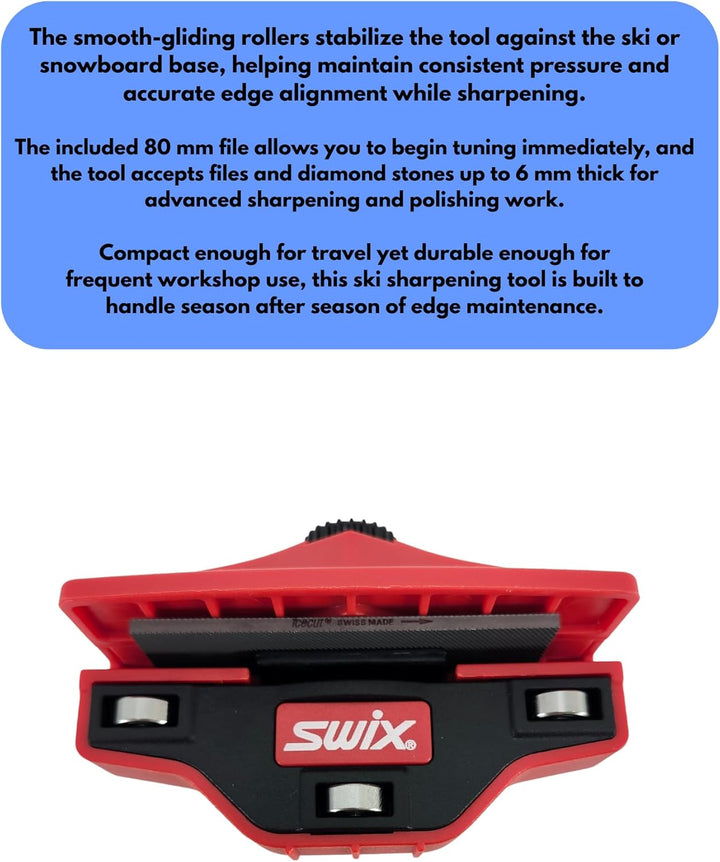 Swix Ski Kantenschleifer TA3008 Phantom R Edge Rot Einheitsgrösse, Rot Einheitsgrösse