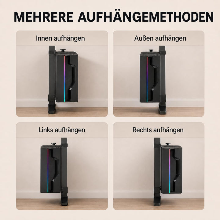 PC-Halterung Untertisch verstellbar ohne Bohren 20kg Kapazität | PC Halter für höhenverstellbare Sch