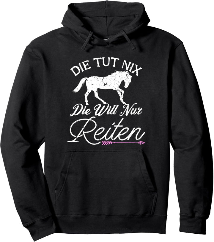 Pferde Reiten Design Pferd Damen Reiterin Pullover Hoodie