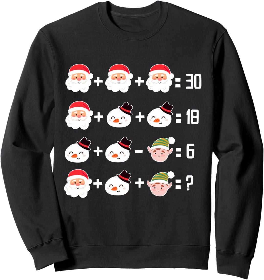 Mathe Lehrer Mathe Quiz Für Kinder Weihnachten Mathe Sweatshirt