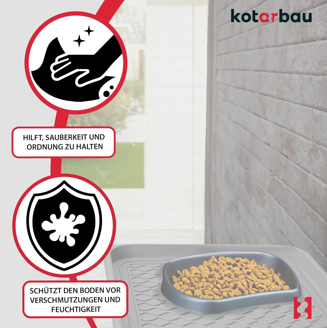 KOTARBAU® 2er Set Schuhabtropfschale 38x50cm Abtropfmatte Schuhe Grau Schuhmatte Abtropfmatte Kunsts