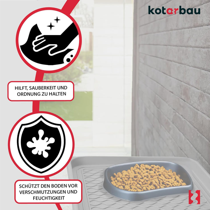 KOTARBAU® 2er Set Schuhabtropfschale 38x50cm Abtropfmatte Schuhe Grau Schuhmatte Abtropfmatte Kunsts