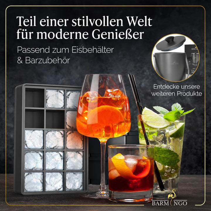 Silikon Eiswürfelform mit Deckel (3er Set) – BPA-freie Eiswürfelform gross/XXL | Grosse Eiswürfel Fo