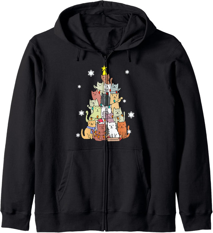 Ugly Christmas Sweater Cat Tree - Weihnachtskatzen Geschenk Kapuzenjacke