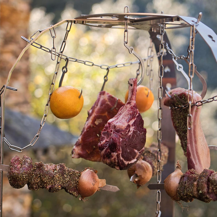 Grillrost.com Das Original Asado Dom - Der Grilltrend aus Argentinien - einstellbar für Kugelgrills,