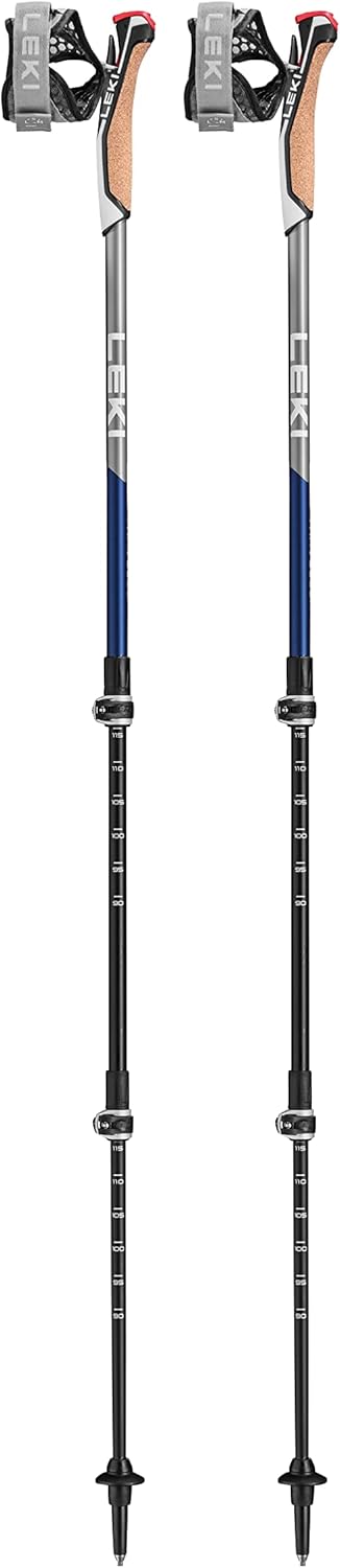 LEKI Traveller Carbon BLAU METALLIC 90-130 cm, 90-130 cm