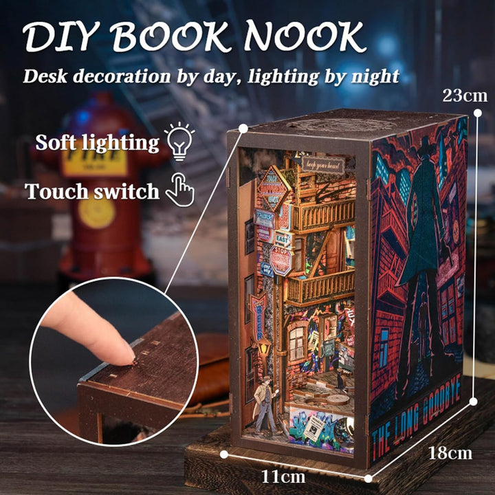 CUTEBEE DIY Book Nook - DIY Puppenhaus Häuser, Miniatur Haus Selber Bauen mit LED-Beleuchtung | Krea
