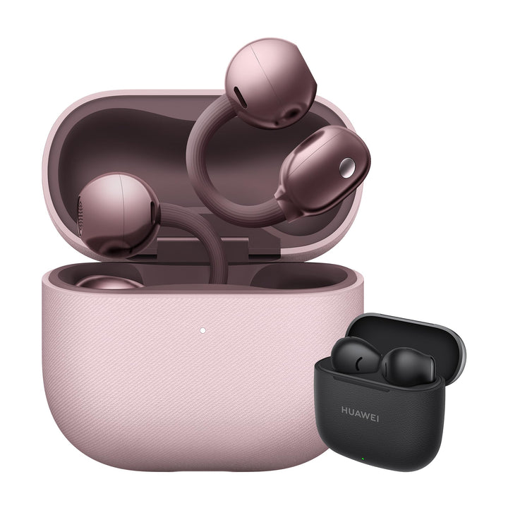 HUAWEI FreeClip 2 Violett+ FreeBuds SE 3 Schwarz, Kabellos Bluetooth Kopfhörer, Besonders leicht für
