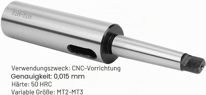 Taper Bohrbüchse, MK2 auf MK3 Adapter Morsekonus Bohrbüchse Reduzieradapter, für Drehmaschinenfräsen