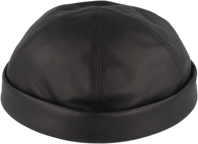 Bullani Docker-Cap | Docker-Mütze | Seemannsmütze aus 100% Leder – Made IN Germany – Bequem & Hautve