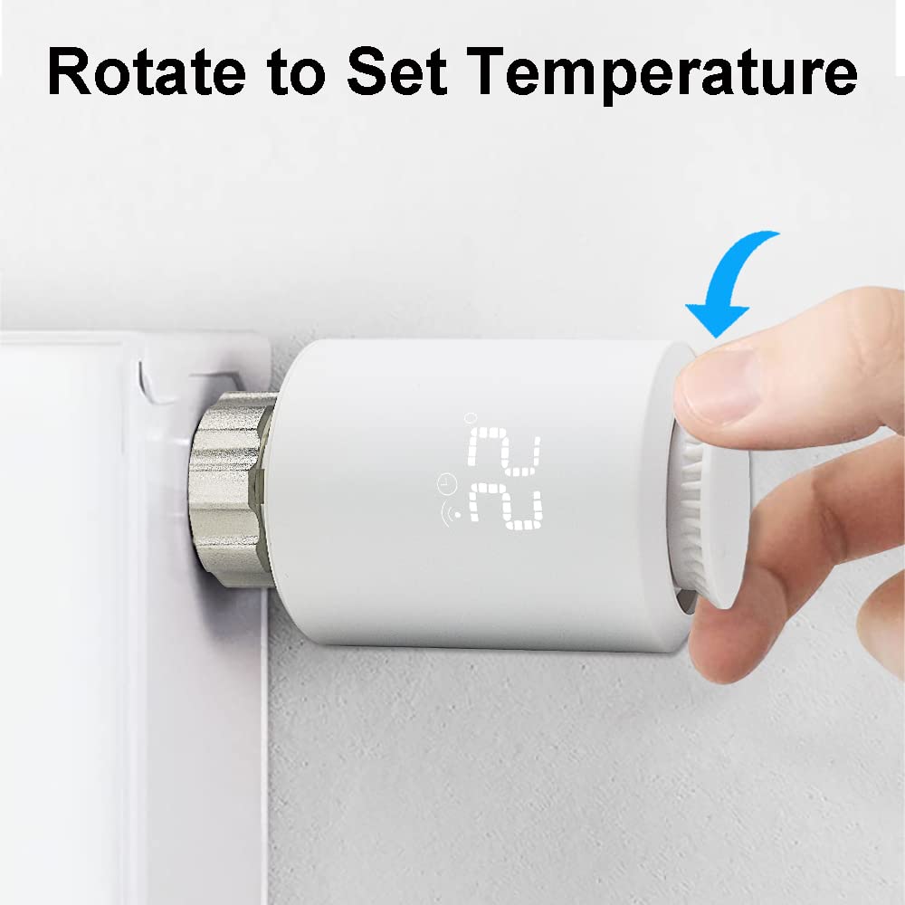KETOTEK Smart Heizkörperthermostat Zigbee Starter Kit mit Hub, Digitales Heizkörper Thermostat Heizu