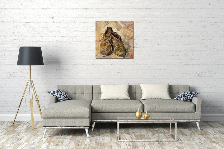 Printed Paintings Leinwand (70x70cm): Vincent Van Gogh - Schuhe 70x70 cm, 70x70 cm