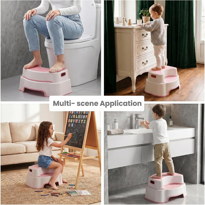 Toilettenhocker Erwachsene, Rutschfester Badezimmer-Kindertoilettenhocker, Einfach zu Reinigen Tritt