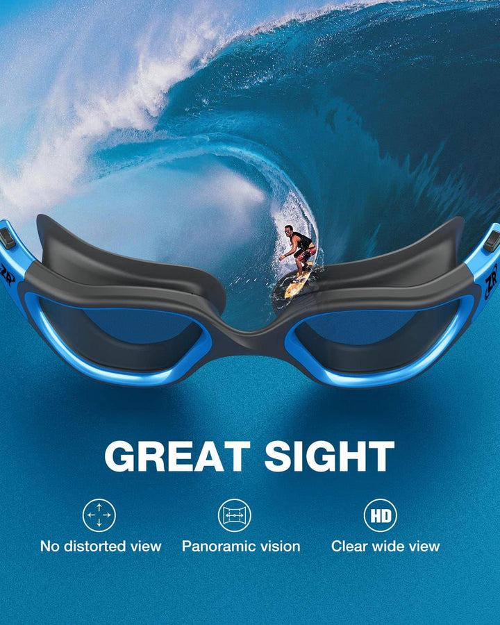 ZIONOR G1 - Polarisierte Schwimmbrille für Unisex und Erwachsene und Damen, beschlagfrei, 100% UV-Sc