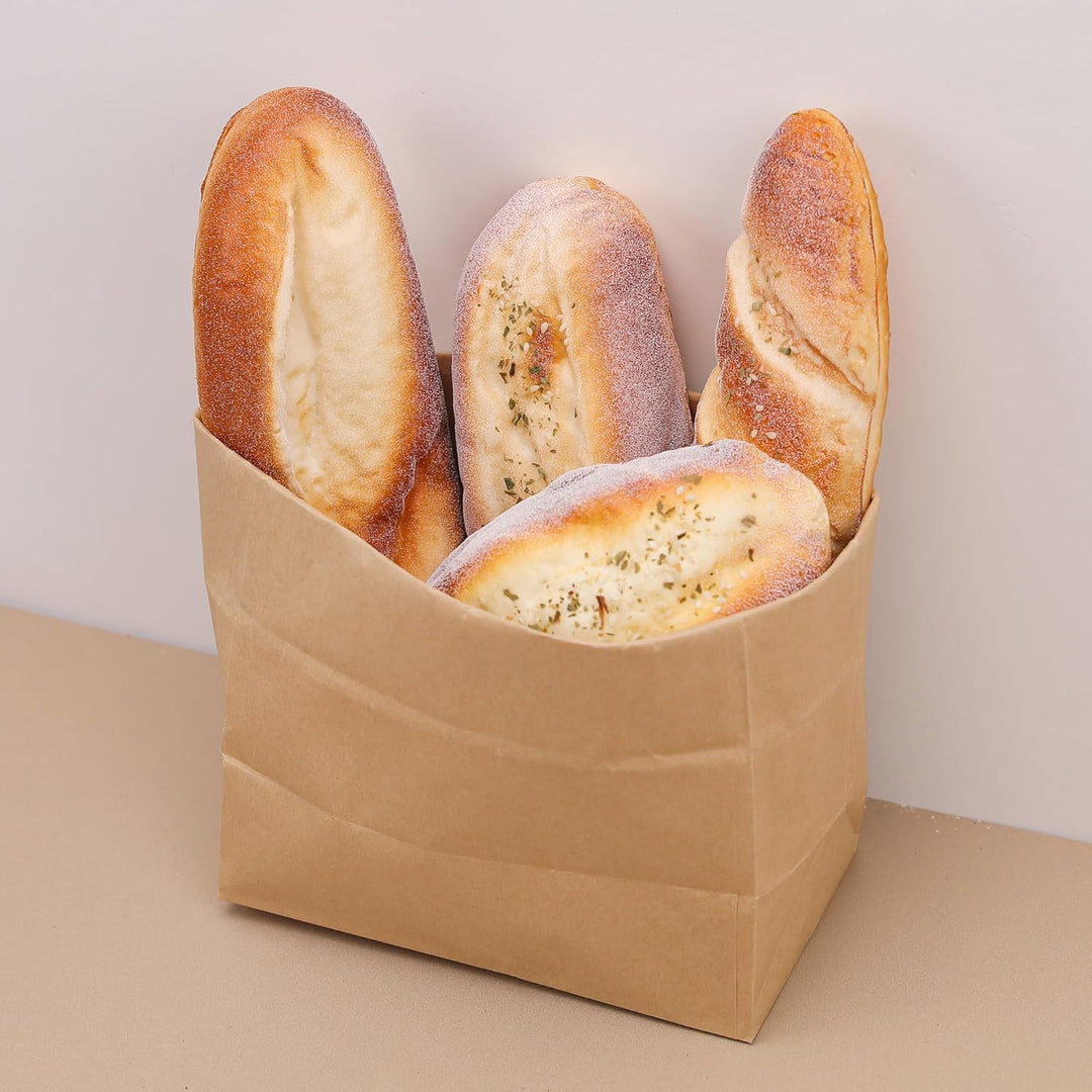 Gresorth 4 Stück Künstliche Brot Satz Gefälschte Drehung Meersamen Ananas Brot Realistisch für Heim