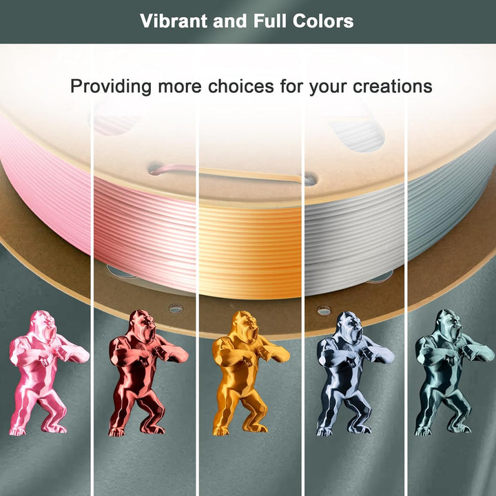 ERYONE Silk PLA Filament 1.75 mm, 3D-Drucker Filament PLA, 0,03 mm, 1 kg/Spule, Silk Blau