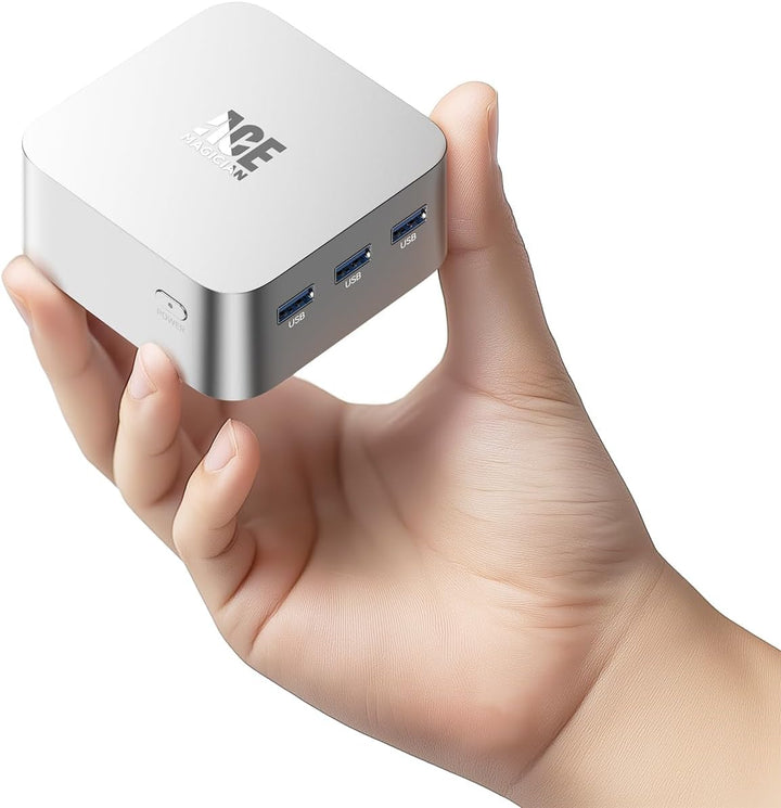 ACEMAGICIAN T8Plus Mini PC,12th Gen Ιntel Alder Lake N100 Mini PC (bis zu 3,40 GHz),12GB LPDDR5 256G
