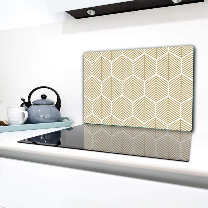 TMK | Herdabdeckplatte 80x52 cm 1-teilig Ceranfeldabdeckung Induktion Herdschutz Spritzschutz Glaspl