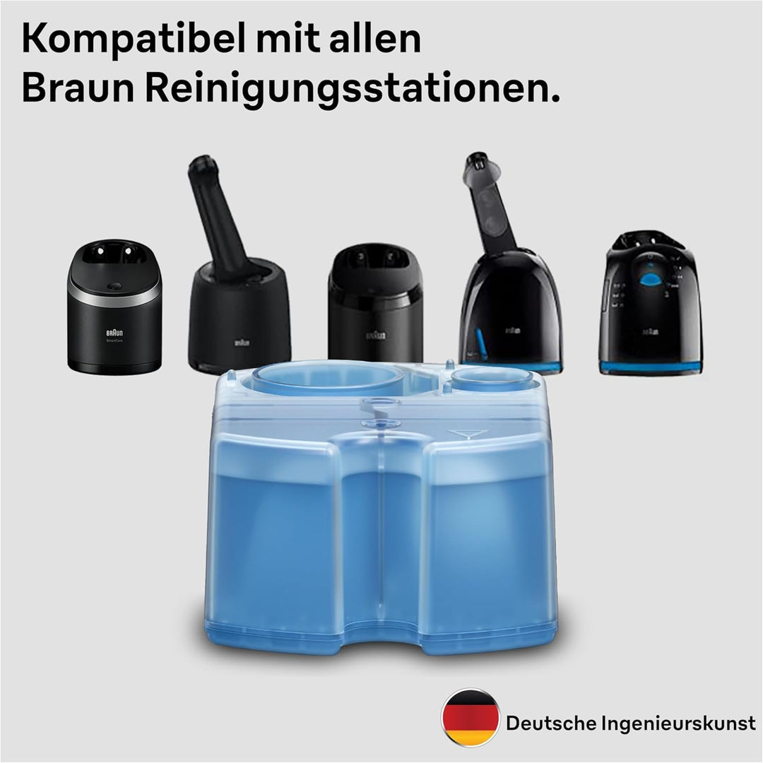 Braun 3-in-1 ShaverCare Reinigungskartuschen für Reinigungsstationen – ORIGINAL Kartuschen – Reinigt
