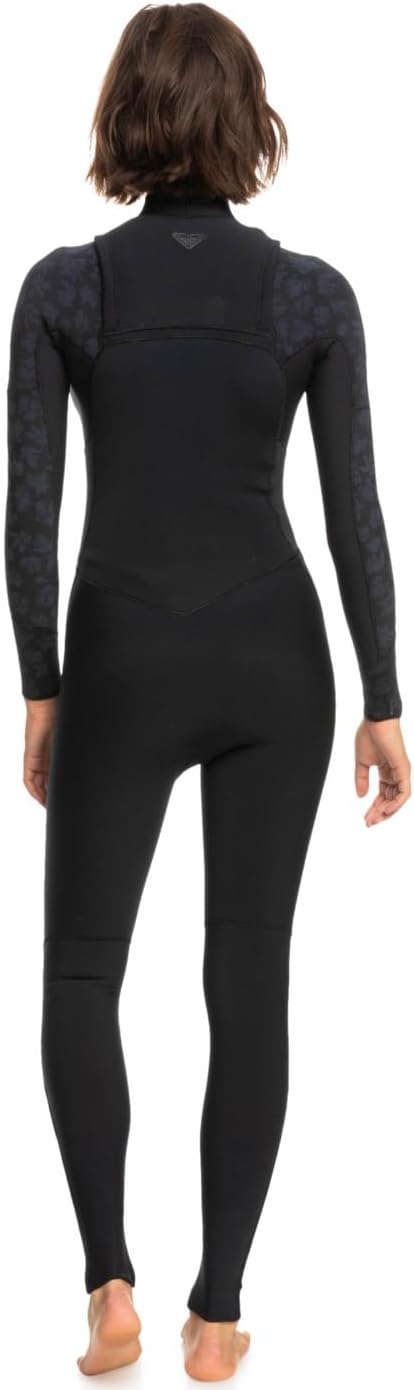 Roxy 3/2mm Swell Series 2022 - Chest-Zip-Neoprenanzug für Frauen ERJW103122. Schwarz M, Schwarz M