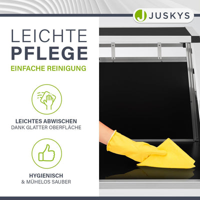 Juskys Alu Hundetransportbox L - 91x65x69 cm - Auto Hundebox robust & pflegeleicht - Gittertür versc