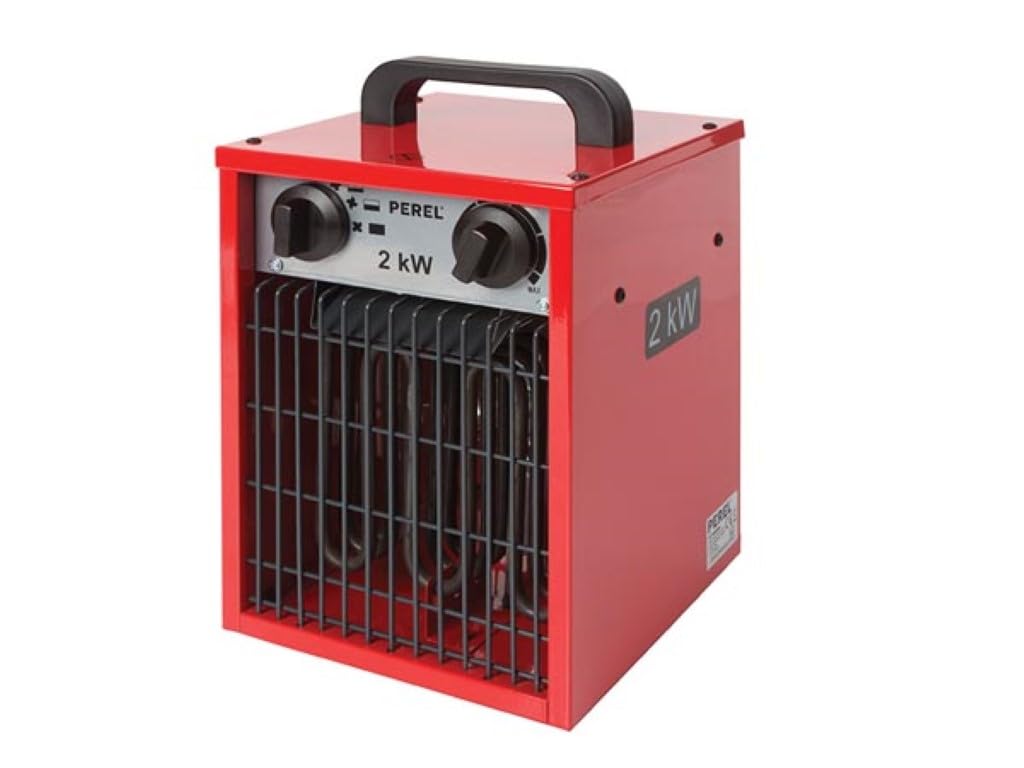 Perel Toolland Construction Heater with 3 Levels / Fan Function and Thermostat / 2 kW, Grey