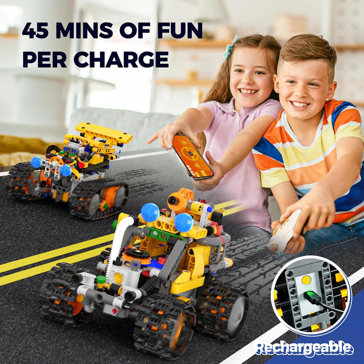 4-In-1 Technic Roboter Bauspielzeug Für Kinder, MINT Roboter Spielzeug | 588 PCS, App &amp; Fernbedienun