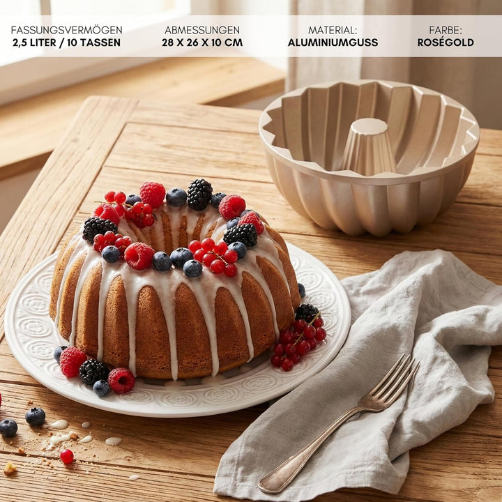 Erreke Gugelhupfform, Professionelle Qualität Kuchenform, Gugelhupf Backform, Sehr Widerstandsfähig,