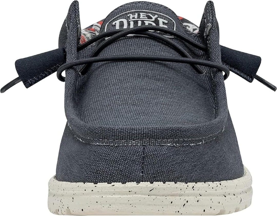 Hey Dude Herren Wally Stretch Canvas Moc Toe Shoes 37 EU Blau, 37 EU Blau