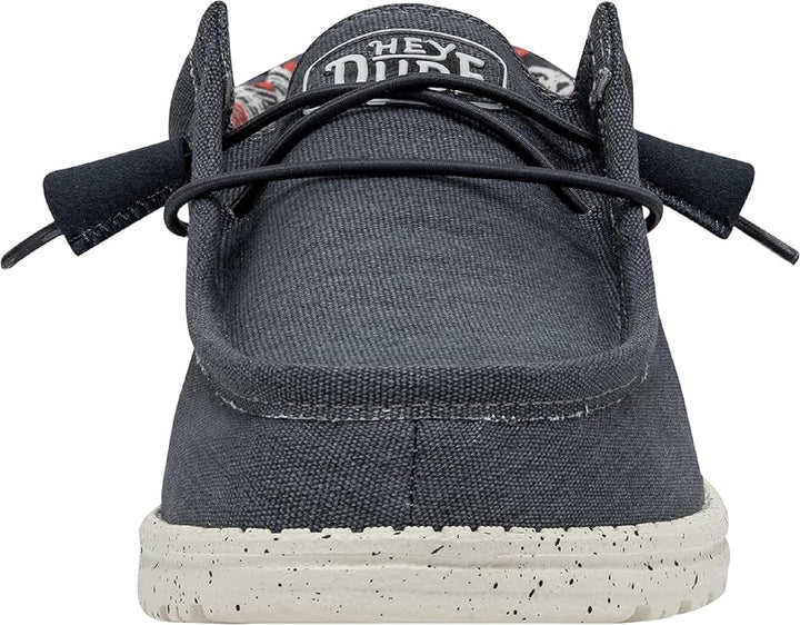 Hey Dude Herren Wally Stretch Canvas Moc Toe Shoes 37 EU Blau, 37 EU Blau