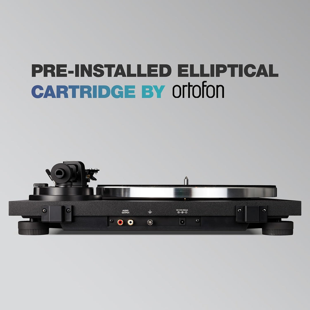 Reloop Turn 2 - Analoger HiFi Plattenspieler für Audio Puristen, schwarz, Schwarz